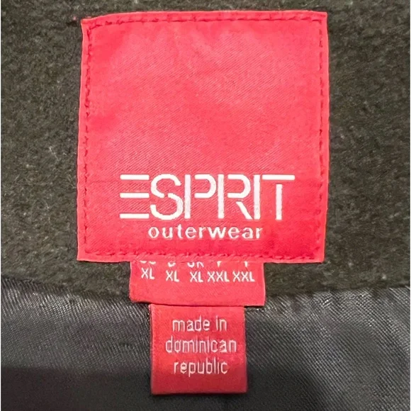 ‼️SOLD‼️ Esprit PEA COAT- Wool- Ladies Classic Chocolate Brown- XL w/ Scarf 🧣 - Picture 3 of 16